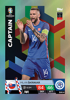 Milan Skriniar Slovakia Topps Match Attax EURO 2024 Captain #SVK4